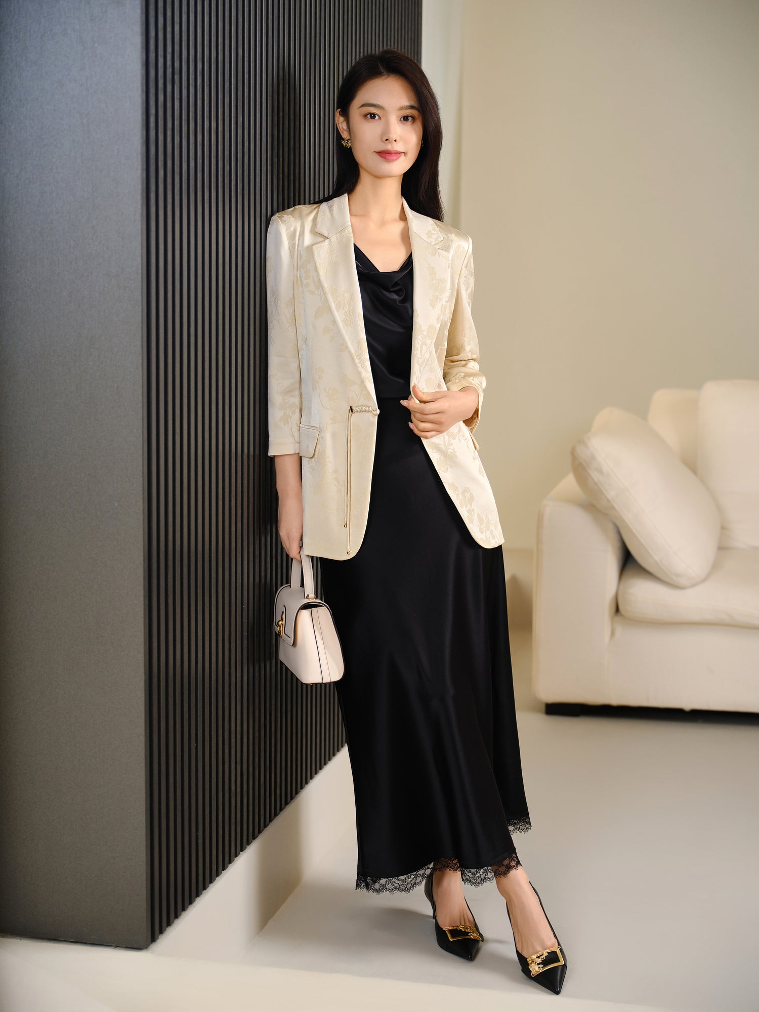 EP YAYING Silk Blazer