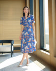 YAYING Printed Waist-fitted Dress