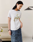 YAYING Cotton Print T-Shirt
