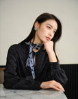 EP YAYING Letters Printed Silk Scarf