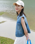 EP YAYING Vintage Cotton Denim Vest