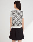 EP YAYING Jacquard Knit Vest