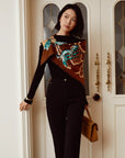Half-High Collar Knit Top