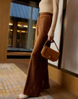 YAYING Velvet Pleated Straight Pants
