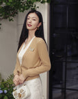 YAYING Cashmere Faux Two-Piece Knit