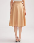 YAYING mulberry silk midi skirt