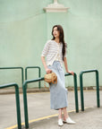 EP YAYING Vintage Style Denim Skirt