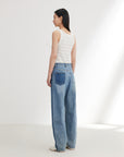EP YAYING Cotton Linen Patchwork Jeans