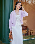EP YAYING Cotton Acetic Acid Knit Jacket