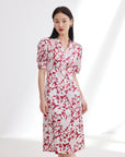 EP YAYING Silk Printed Dress