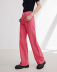 EP YAYING Cotton Linen Straight Jeans