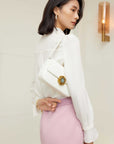 YAYING Rotating Peony Clasp Square Bag