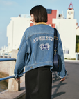 EP YAYING Cloud Denim Cotton Jacket
