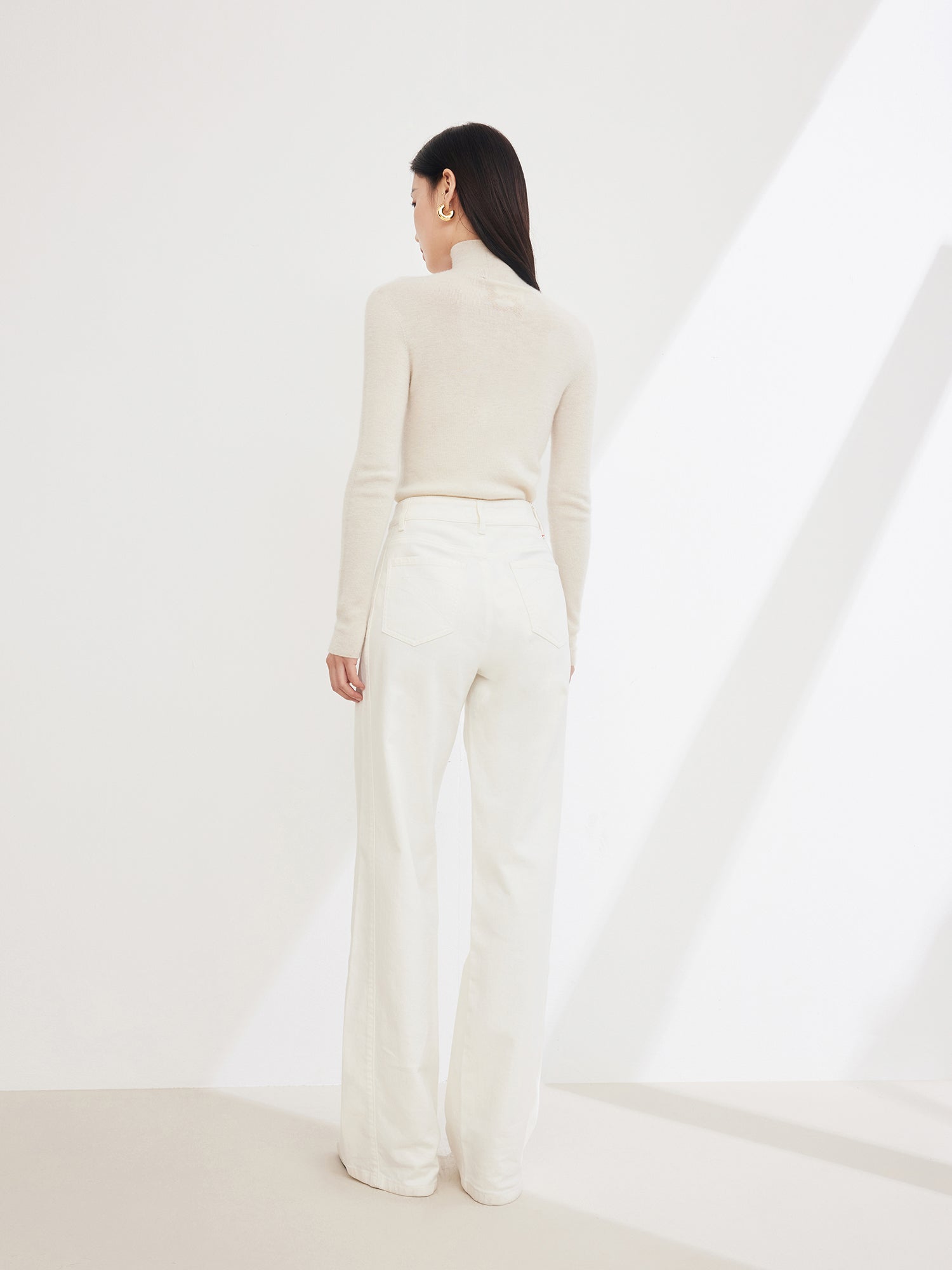 EP YAYING Cotton Linen Straight Jeans
