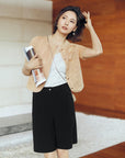 YAYING Acetate Mid-Length Pants