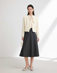 EP YAYING Wool A-shape Skirt