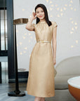 YAYING Knotted Waist-Cinched Dress