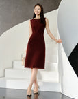 YAYING Elegant Pure Wool Dress