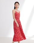 EP YAYING Traditional Chinese Style Floral Suspenders Dress