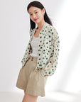 EP YAYING Polka Dot Silk Blazer EGJES1232AG
