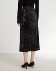 EP YAYING Retro Modern Leather A-Shape Skirt
