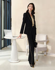 YAYING Triacetate Black Pants EPIAT6403BH