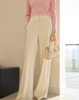 YAYING Velvet Pleated Straight Pants