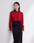 EP YAYING Silk Printed Shirt