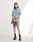 EP YAYING Vintage Denim Jacket
