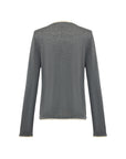 EP YAYING Slub Yarn Round Neck Knit Top