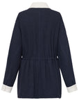 YAYING Color-Block Boucle Lapel Coat