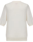 YAYING 100% Cashmere Round-Neck Relaxed Knit Top