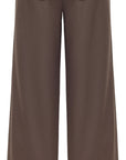 YAYING Wool Relaxed Elastic-Waist Straight-Leg Pants
