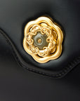 YAYING Peony Bamboo-Handle Structured Mini Top Handle Bag