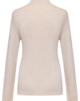YAYING Mock-Neck Cable-Knit Cashmere-Silk Top
