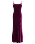EP YAYING Blue Label Wine Red Slip Dress