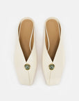 EP YAYING Peony Jade Square-Toe Slides EPKPLXU01AW