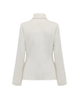 EP YAYING Chinese-Style Stand-Collar Wool Fitted Blazer