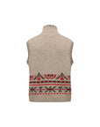 EP YAYING Relaxed-Fit Geometric Jacquard Yak Wool Vest