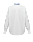 EP YAYING White Shirt in Mulberry Silk-Cotton Blend EGKIS2220AW