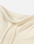 EP YAYING Drawstring Mock-Neck Cashmere Knit Top