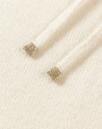 EP YAYING Drawstring Mock-Neck Cashmere Knit Top