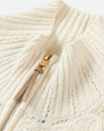 EP YAYING Wool-Cashmere Jacquard Stand-Collar Knit Vest