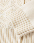 EP YAYING Cashmere Jacquard Hooded Zip Sweater