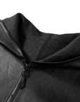 YAYING Ageless Short Hooded Leather Jacket