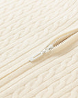 YAYING Old-Money Cable-Knit Zip Sweater Coat