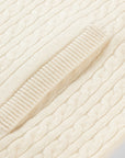 YAYING Old-Money Cable-Knit Zip Sweater Coat