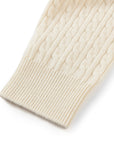 YAYING Old-Money Cable-Knit Zip Sweater Coat