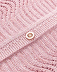 YAYING Silk-Cotton Wave Knit V-Neck Cardigan
