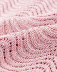 YAYING Silk-Cotton Wave Knit V-Neck Cardigan